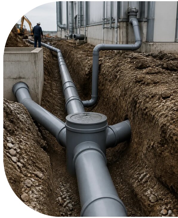Монтаж производственной канализации в Кулебаках от 3607 р. | АПаруса-Клб